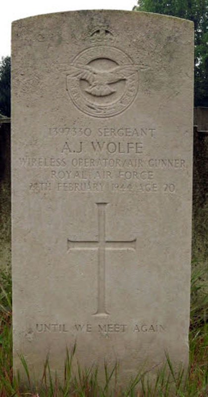 Sgt Albert John Wolfe<br/><br /><br />died February 24th, 1944